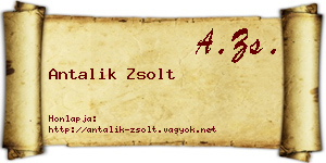 Antalik Zsolt névjegykártya